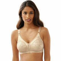 Bali Double Support Bra Wire Free Lace Spa Closure Soft Taupe 3372 Womens 40D - £16.61 GBP