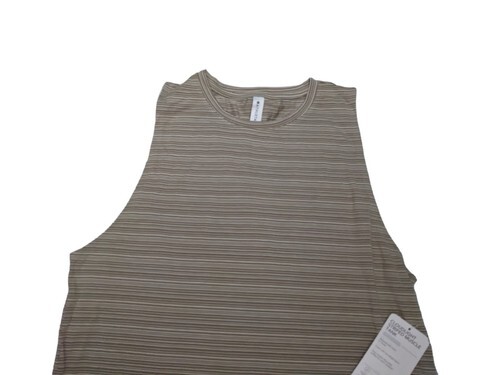 NWT Athleta Women’s Cloudlight Striped Muscle Tank Medium Olive NEW With TAGS  Item image 3