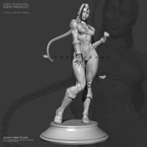 78mm Resin Model Kit Fighter Beautiful Girl Fantasy TD-3400 Unpainted - £16.65 GBP