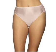 Vanity Fair Radiant 2 Pk Hi-Cut Panties 3413114 Stretch White Beige 5XL-12 Nwt - £8.67 GBP