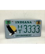 Vintage 2005 Indiana Environment License Plate HT 3333  SOLID NUMBER REP... - $24.99