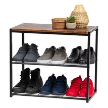 IRIS USA 3-Tier Shoe Bench for Entryway, 6 Pairs Extendable Shoe Organiz... - £52.74 GBP