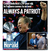 Bill Belichick Leaves Patriots  Boston Herald Newspaper 1-12-24 Pro Set - $27.70