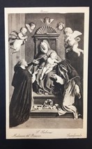 Antique Virgin Mary &amp; Jesus Madonna del Rosario S. Sabina Sassoferrato Religious - £13.57 GBP