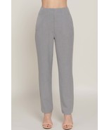 Women&#39;s Gray High Waist Pintuck Detail Long Pants - $28.50