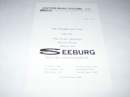 SEEBURG 1975 DIGITAL PHONOGRAPHS TRUE &amp; FACTS FLYER BROCHURE EASTERN MUSIC - $17.81