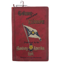 Vintage Hamburg American Line Cruise Guide Through Europe Guidebook Maps 1913 - £54.95 GBP
