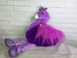 Goffa Purple Ballerina Princess Flamingo Stuffed Animal Plush Toy 2019 - £30.30 GBP