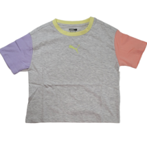 Puma Big Girls Crew Neck Short Sleeve Graphic T-Shirt Multi Size Small(7) - £13.22 GBP