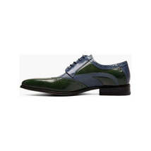 Stacy Adams Ivingale Wingtip Oxford Dress Shoes Leather Navy Green 25684-411 image 5