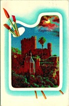 Painters Palette Moolit Castle Night Scene Sincere Greetings 1910 Vtg Postcard  - £8.66 GBP