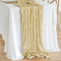 Yawall Cheesecloth Table Runner Gauze Decorations Beige Gauze Table Runners D Ho - £29.19 GBP