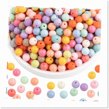 500 Multicolor Acrylic Round Beads - 8mm Smooth, Pastel, Matte - DIY Jew... - $24.74