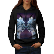 Wellcoda Lynx Big Cat Wild Womens Hoodie, Hunter Casual Hooded Sweatshirt - £29.06 GBP