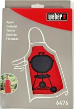 Weber Grill Red Apron with Black Barbecue Grill &amp; Adjustable Neckband Ne... - $19.79