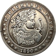Hobo Nickel 1890-CC Usa Morgan Dollar Coin Copy Type 166 - £7.23 GBP