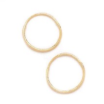 Women/Children's Stylish 14K Solid Yellow Gold Classic Endless Hoop Earrings - $20.84