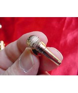 (M-1-B) Short 1&quot; SHURE SM 58 Microphone mic Tac pin GOLD plate Jewelry SM58 - £15.58 GBP