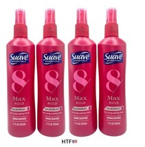 (4) Suave Max Hold UNSCENTED Non Aerosol Hairspray Long Lasting Hold 8 S... - £58.34 GBP