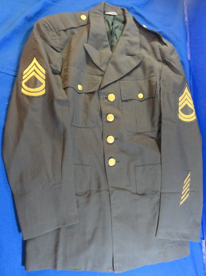 USGI SERGE AG-489 CLASS A DRESS GREEN ARMY DRESS UNIFORM COAT JACKET 37R - $39.59