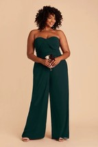 Birdy Grey Gigi Convertible Jumpsuit Curve 2X Chiffon Emerald NEW NWT - $786.70 MXN