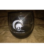 LOS ANGELES RAMS   VINTAGE  SMOKED GLASS 3&quot; TUMBLER  BY MOBIL - $411.85 MXN