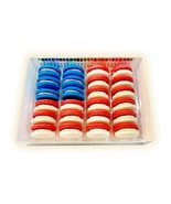 French Macarons - Macaron Bites American Flag (24 Count) | Gourmet Artis... - $54.34 CAD