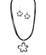 Silver Necklace Matching Earrings Clover Shape Free Ship Fashion Jeweler... - $9.89