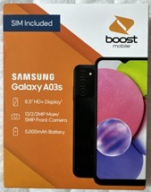 Samsung Galaxy A03s (32GB) Smartphone Boost Mobile Prepaid Black New Ret... - $54.98