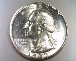1955 Washington Quarter Choice Uncirculated+ Ch. Unc.+ Nice Original Coin - £11.79 GBP
