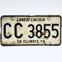 1978 United States Illinois Land of Lincoln Passenger License Plate CC 3855 - $18.80