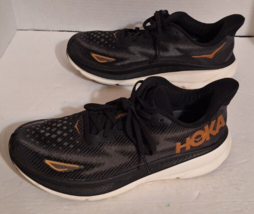 Hoka One One Clifton 9 Womens 9B Shoes Black Copper Running 1127896 BCPPR - £58.01 GBP