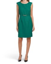 New Tahari Asl Green Career Sheath Dress Size 14 $129 - £60.77 GBP