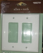 Allen + Roth Double Decorator Wall Plate white Finish 0662701 - £7.72 GBP