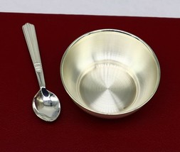 999 solid sterling silver bowl spoon stay baby/kids healthy, silver vess... - $89.09