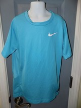 Nike Dri-Fit Elite Blue Mesh Athletic Ss Shirt Size M Boy's Read Below - $7.30