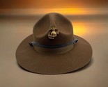 VTG WWI USMC Campaign Hat &amp; Econolead Eagle,  Globe, Anchor Pin - Strap-... - £229.73 GBP