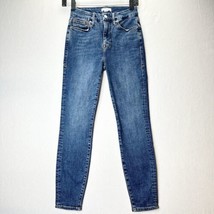 Good American Jeans Womens 0 25 Blue Good Legs Skinny Cropped Denim Medi... - $22.99