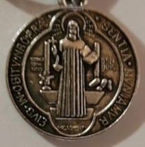 Saint Benedict Christianity Catholic Church Charm Necklace image 1