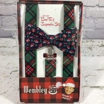 Wembley Top-Notch Christmas Bow Tie Suspenders Holiday Gift Set New - £11.83 GBP