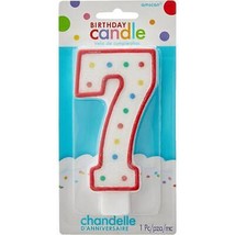 Candle Jumbo #7 Molded Number Happy Birthday Party Cake Topper New - £3.95 GBP
