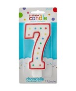Candle Jumbo #7 Molded Number Happy Birthday Party Cake Topper New - $92.73 MXN