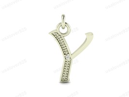Y Alphabet Diamond Stone Handmade Unique 925 Sterling Silver Pendant Jew... - $35.00