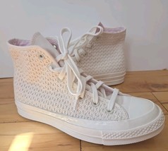Converse Chuck Taylor All Star Textured Knit Crochet Egret 70 High Top S... - $59.99