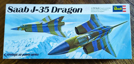 Vintage 1969 Revell Saab J-35 Dragon Swedish Jet Fighter 1/72 Scale Mode... - $17.10