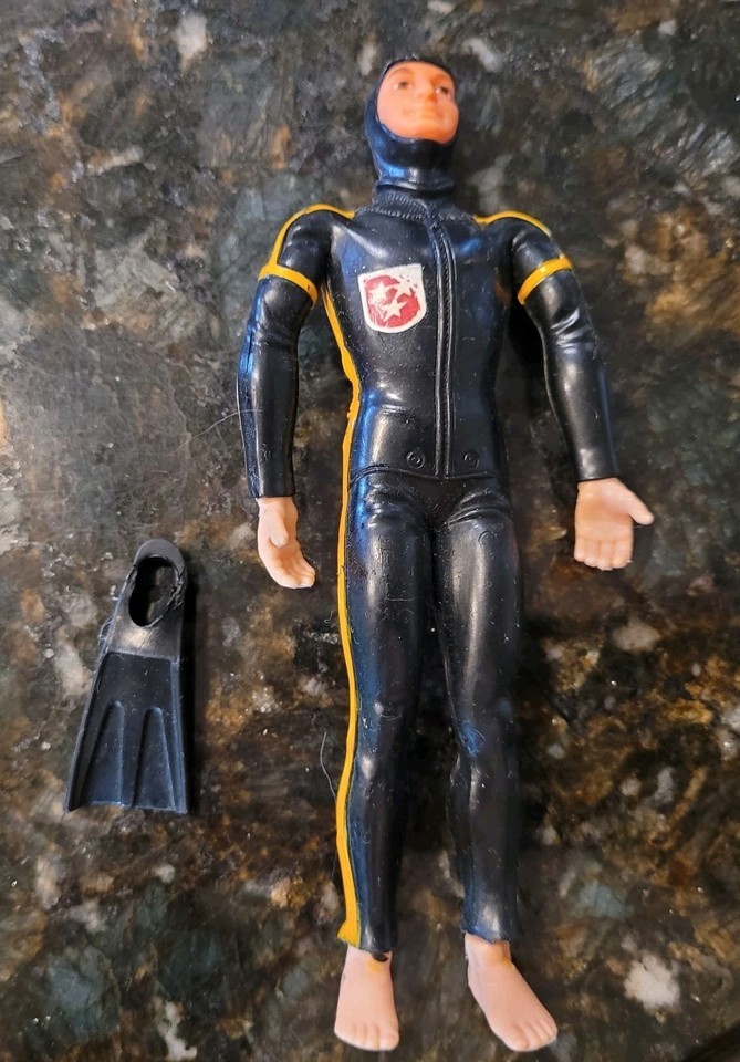 Vintage 1969 Mattel Major Matt Mason Sea Devils Rick Riley Scuba Diver 1A - $47.95