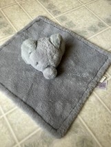 PARENTS CHOICE Gray Elephant Flower Satin Lovey Security Blanket Soft Plush - $25.80