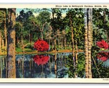 Mirror Lake Bellingrath Gardens Mobile Alabama AL UNP Linen Postcard N20 - £2.33 GBP