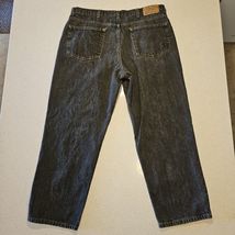 Y2K Eddie Bauer Jeans Mens 38x30 Relax Fit Dark Gray Cotton Denim Loose Fit - $19.18