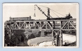 1913 Construction of Union Pacific Railroad Bridge Spokane WA Photograph M5 - £25.65 GBP